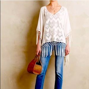 Anthropologie Lilka Fringe Poncho